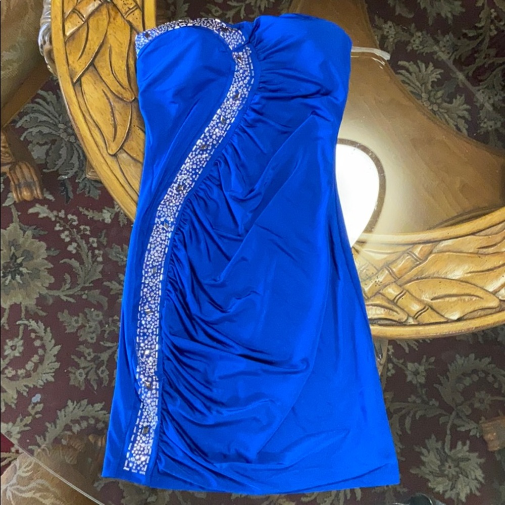 Royal blue tight fitting dress